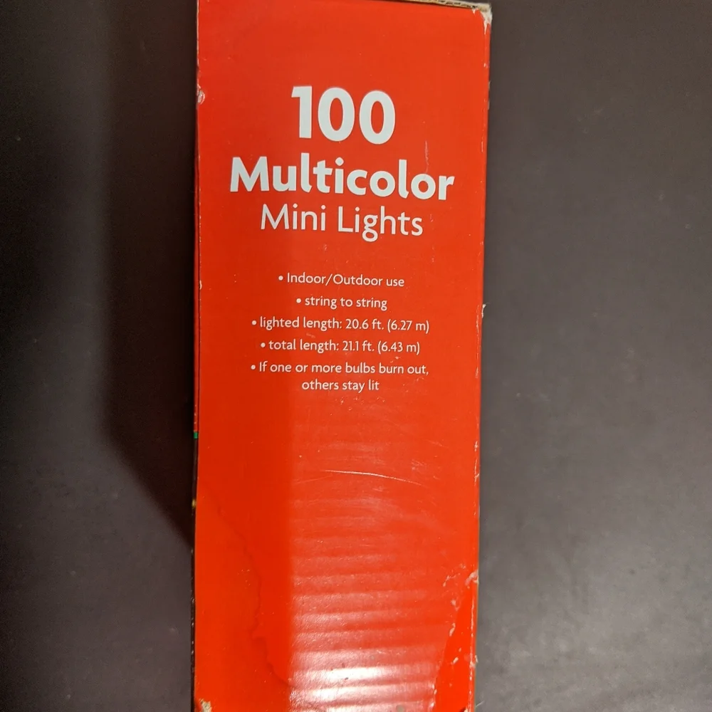 SALE Mini Christmas Tree Holiday 100 Mini Lights, Multicolor White String